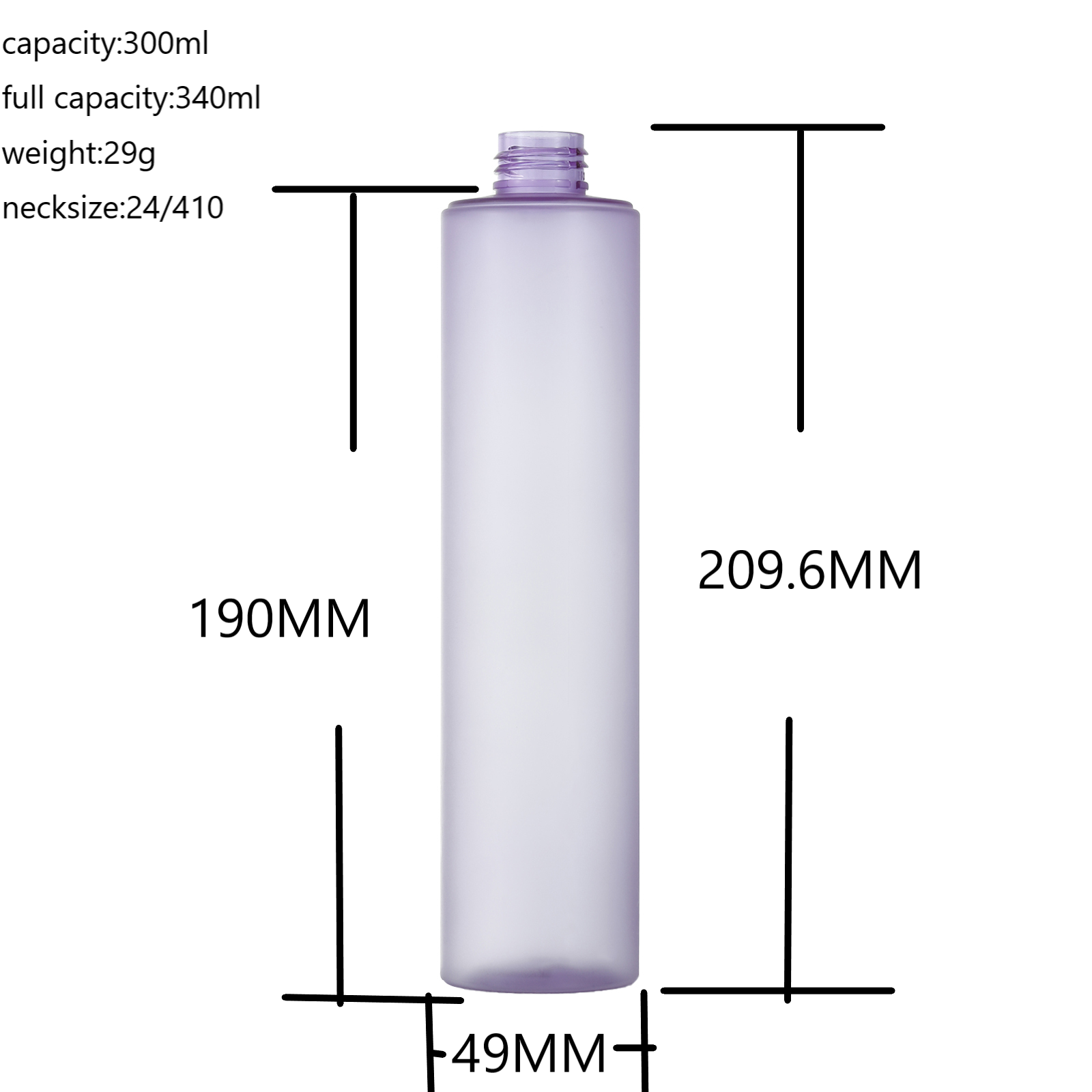 300ml clear pet plastic pcr bottle container wholesale price